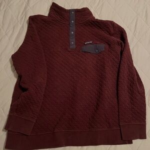 Patagonia Men's Maroon Quilted Turtleneck Sweater